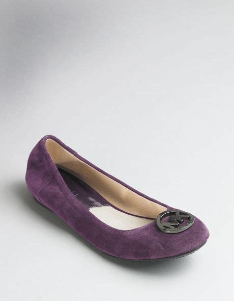 michael kors purple suede flats|michael kors flats.